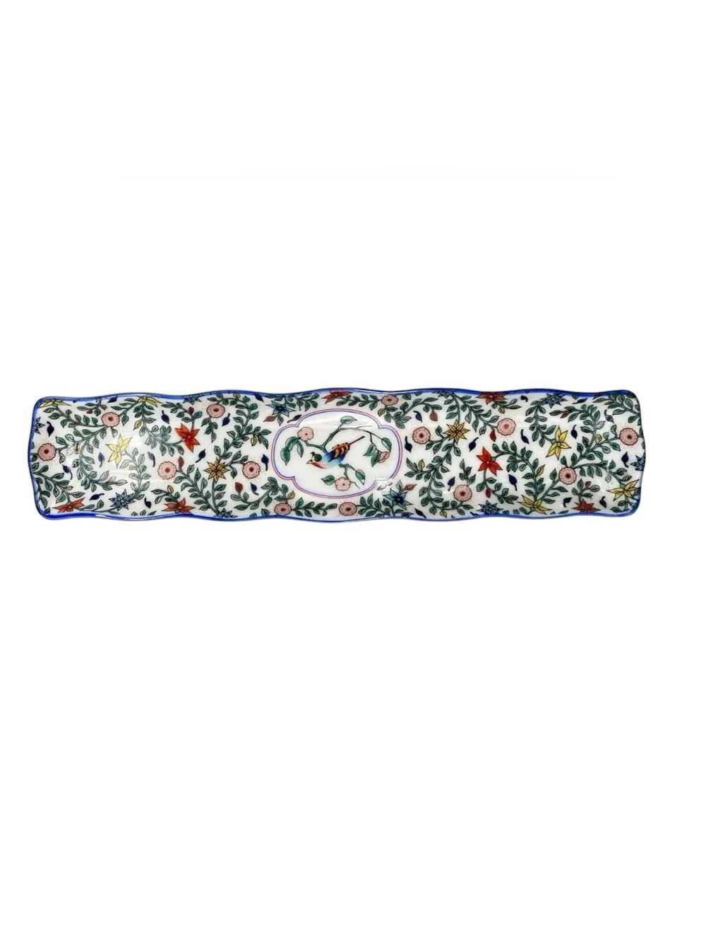 Vintage Neiman Marcus Letter Opener or Pen Floral  Porcelain Tray